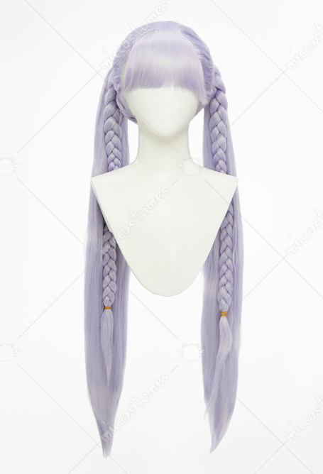 Rival Super Heroine Sword Girl Cosplay Wig Punk Child Skin White Long Wig