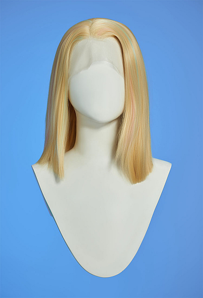 Rival Girl White Queen Cosplay Wig Golden Lace Medium-length Wig