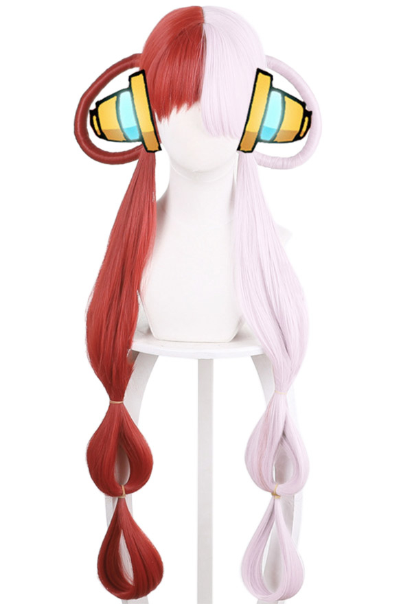 White deals pigtail wig