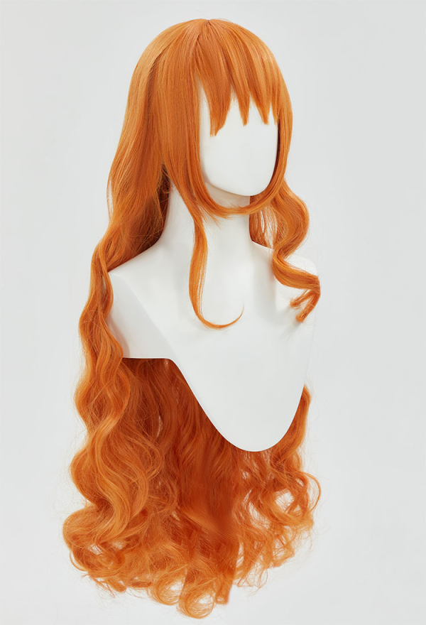 One Piece Film: Red Perruque de Cosplay Nami Wig Longue Boucles