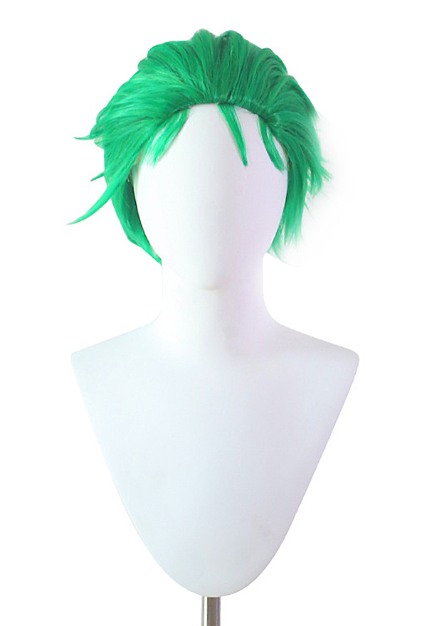 Short Green Wig OP Pirate Hunter Cosplay Wig Top Quality Wig for Sale