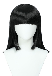 OP Robin Cosplay Wig Black Straight Long Wig with Bangs