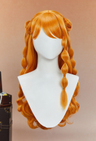 OP Nami Cosplay Wig Orange Long Curly Wig