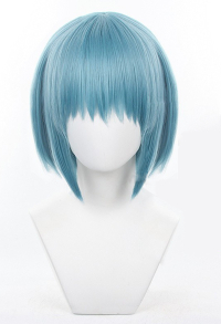PMMM Magi Magica Miki Sayaka Cosplay Wig Short Straight Light Blue Wig