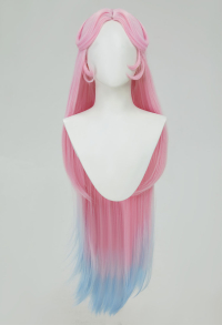 PM Derivative Cosplay Perücke Rosa Blau Gerade Perücke