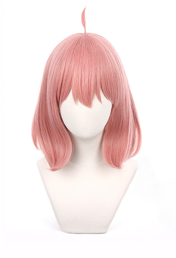Anya Cosplay Wig Spy House Short Pink Wig