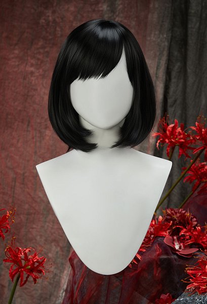 Silent Hill F Hinako Shimizu Cosplay Perücke Kurze Schwarze Perücke