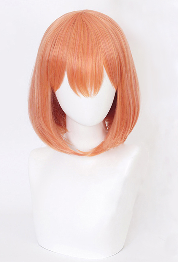 Short orange cosplay clearance wig