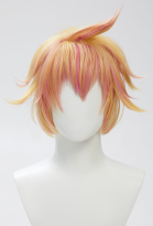 Muse Dash Len Cosplay Wig Short Golden Pink Wig