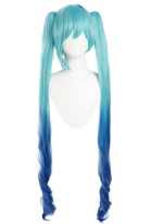 Vocal Cosplay Wig Long Straight Gradient Blue Green Wig Vocal Cosplay Wig Long Straight Gradient Blue Green Wig