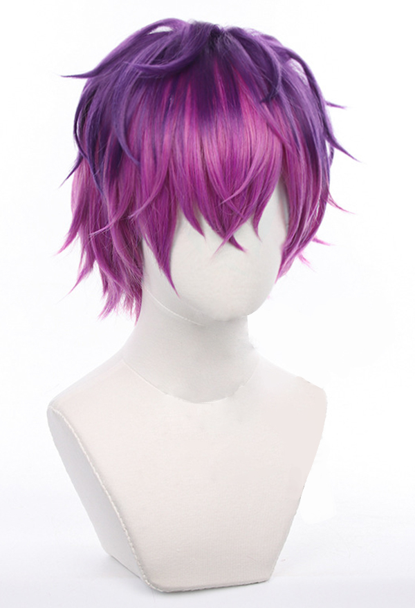 Virtual YouTuber vTuber Luxiem Perruque de Cosplay Uki Violeta Courte Wig