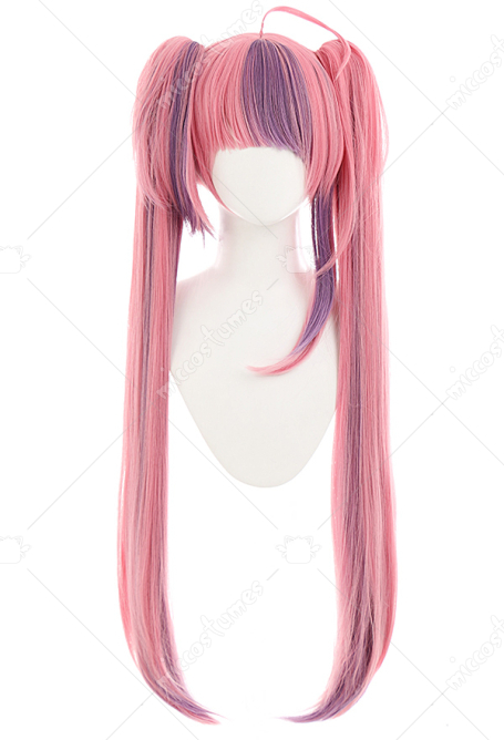 Virtual YouTuber Perruque de Cosplay Ironmouse Wig Longue Rose Kawaii