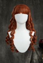 Wednesday Agnes DeMille Cosplay Wig Ginger Yellow Long Curly Wig Orange Wig