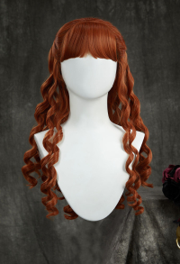 Wednesday Agnes DeMille Cosplay Wig Ginger Yellow Long Curly Wig Orange Wig