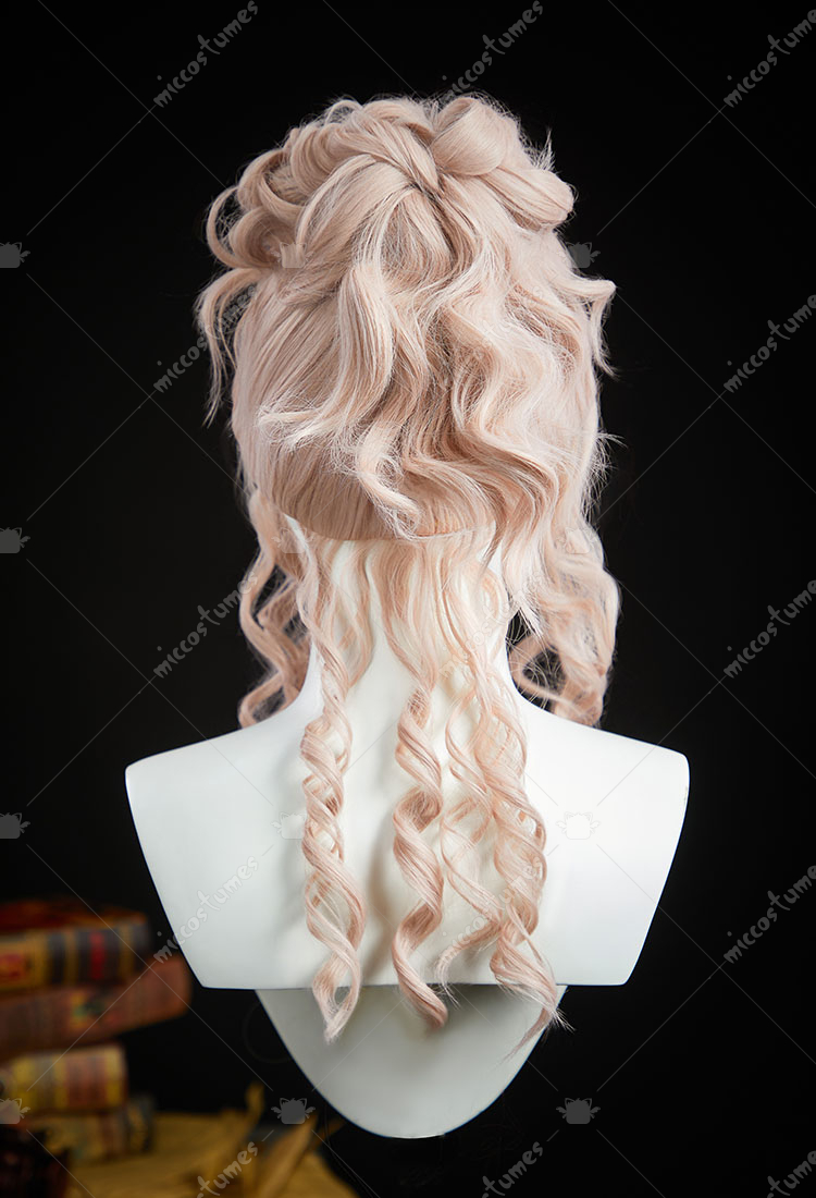 Enid Sinclair Cosplay Perruque Femme Dégradé 35CM Court Fluffy Boucles