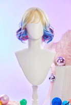 Wednesday Enid Sinclair Cosplay Wig Colorful Short Curly Wig