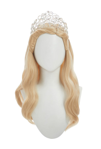 Wicked Glinda Cosplay Wig Blonde Long Curly Wig