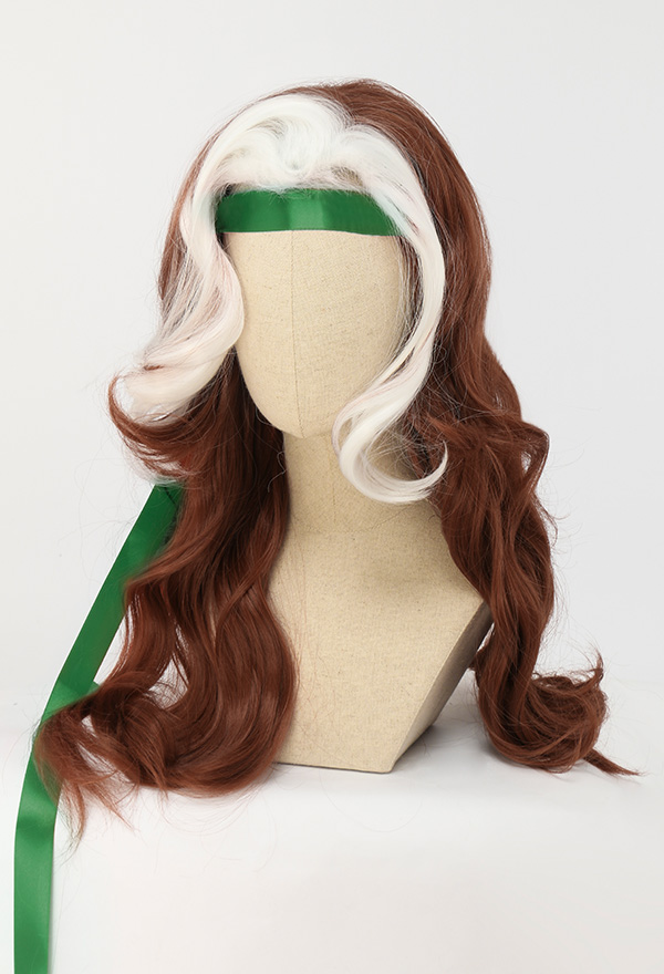 Rogue Anna Marie Curly Long Cosplay Wig 