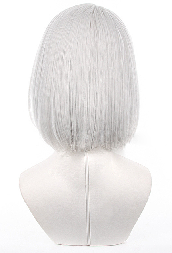 Zenless Zone Zero Perruque de Cosplay Anby Demara Wig Blanche Argentée