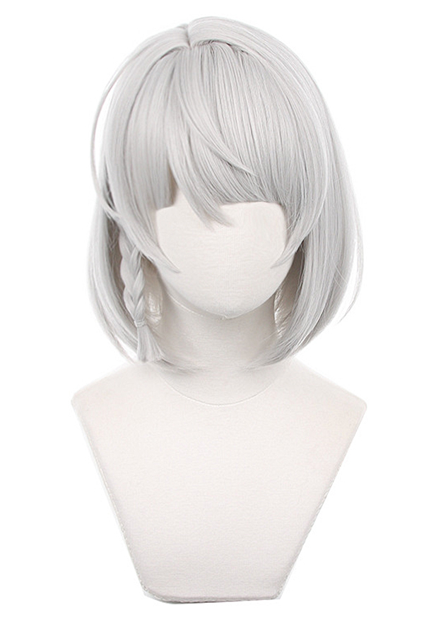 Zenless Zone Zero Perruque de Cosplay Anby Demara Wig Blanche Argentée