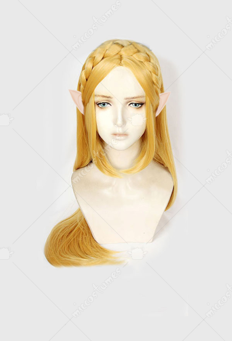 Legend of Zelda Breath of the Wild Blond Lang 80cm Cosplay Perücke