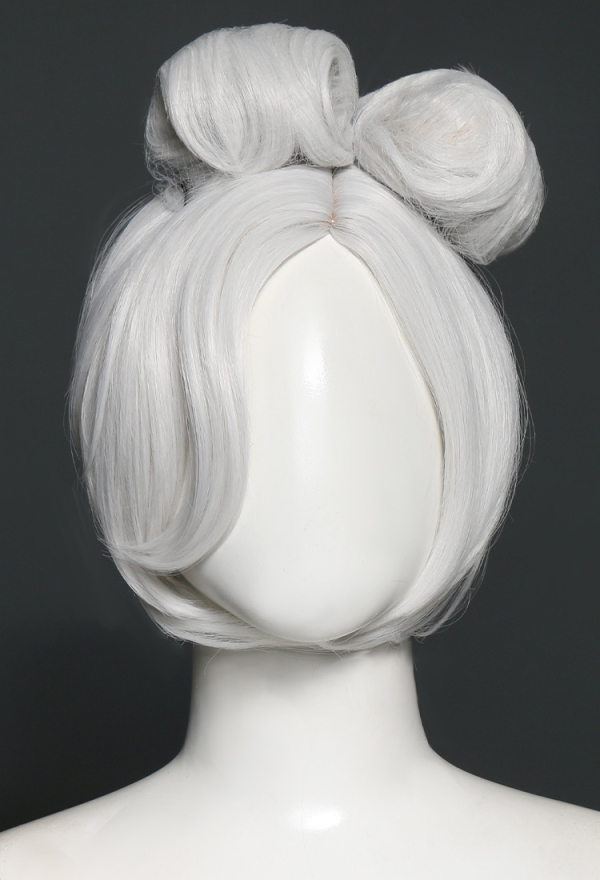 White wig clearance with bun