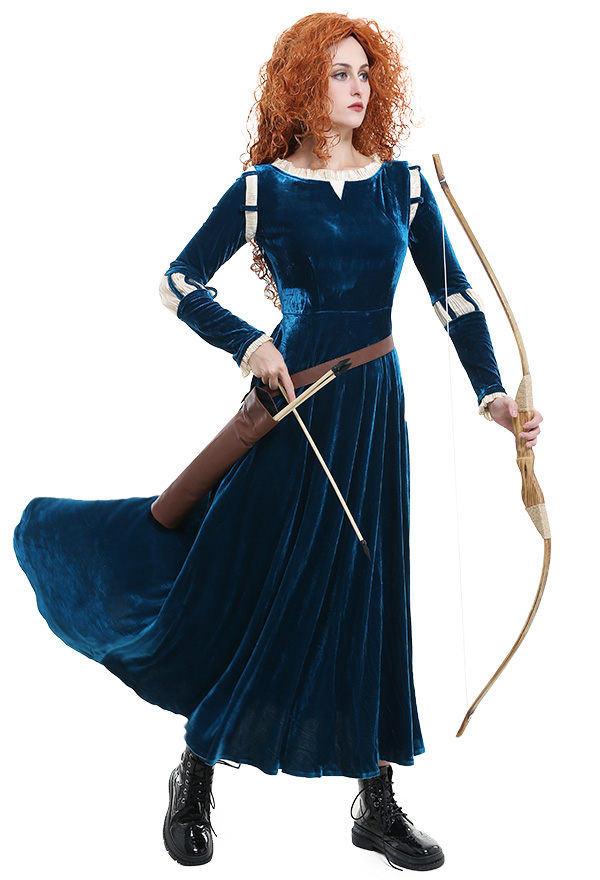 Brave Costume de Cosplay Robe de Princesse Merida pour Adulte