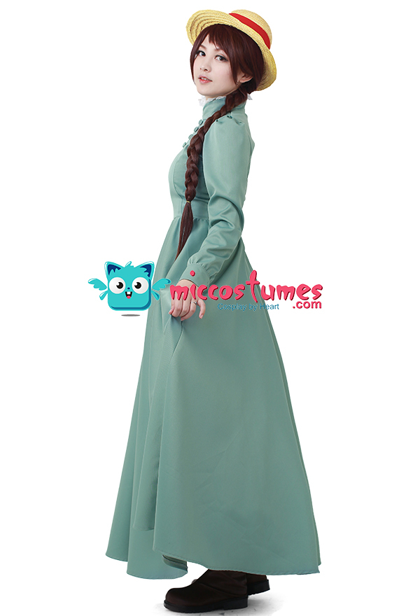 Howls Moving Castle Sophie Hatter Cosplay Costume Maid Dress Cos