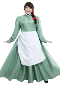 Plus Size Howls Moving Castle Sophie Hatter Dress Curvy Cosplay Costume